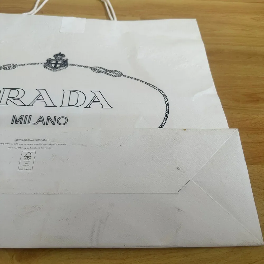 Prada Paper Shopping Bag - white extra large, 22